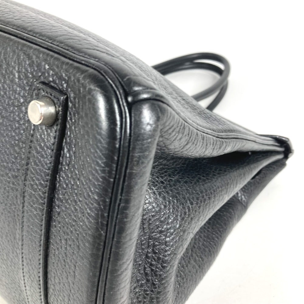 HERMES Birkin35 Birkin 35 Bag Tote Bag Hand Bag Leather Black/SilverHardware Used