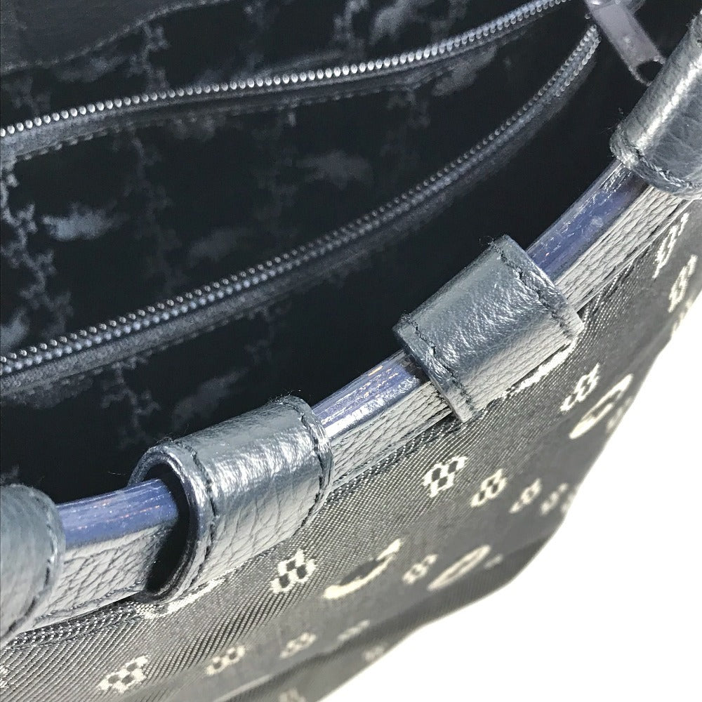 HUNTING WORLD Logo print denim Bag Tote Bag Hand Bag Leather/Canvas Navy Used