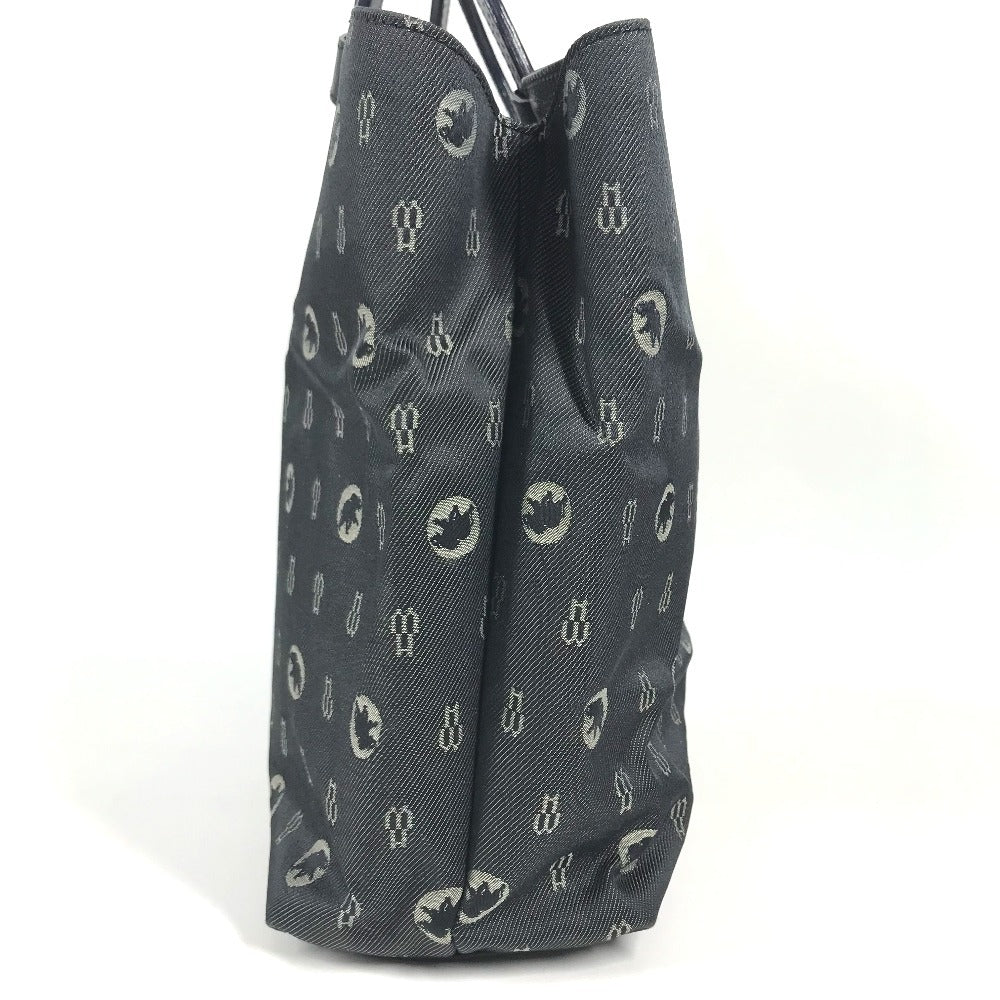 HUNTING WORLD Logo print denim Bag Tote Bag Hand Bag Leather/Canvas Navy Used