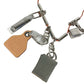 LOUIS VUITTON MP2140 Monogram Titanium Logo big Padlock Key Whistle Shoulder Strap Necklace Metal / Leather gray Used