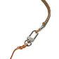 LOUIS VUITTON MP2140 Monogram Titanium Logo big Padlock Key Whistle Shoulder Strap Necklace Metal / Leather gray Used