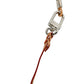 LOUIS VUITTON MP2140 Monogram Titanium Logo big Padlock Key Whistle Shoulder Strap Necklace Metal / Leather gray Used