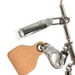 LOUIS VUITTON MP2140 Monogram Titanium Logo big Padlock Key Whistle Shoulder Strap Necklace Metal / Leather gray Used