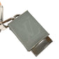 LOUIS VUITTON MP2140 Monogram Titanium Logo big Padlock Key Whistle Shoulder Strap Necklace Metal / Leather gray Used