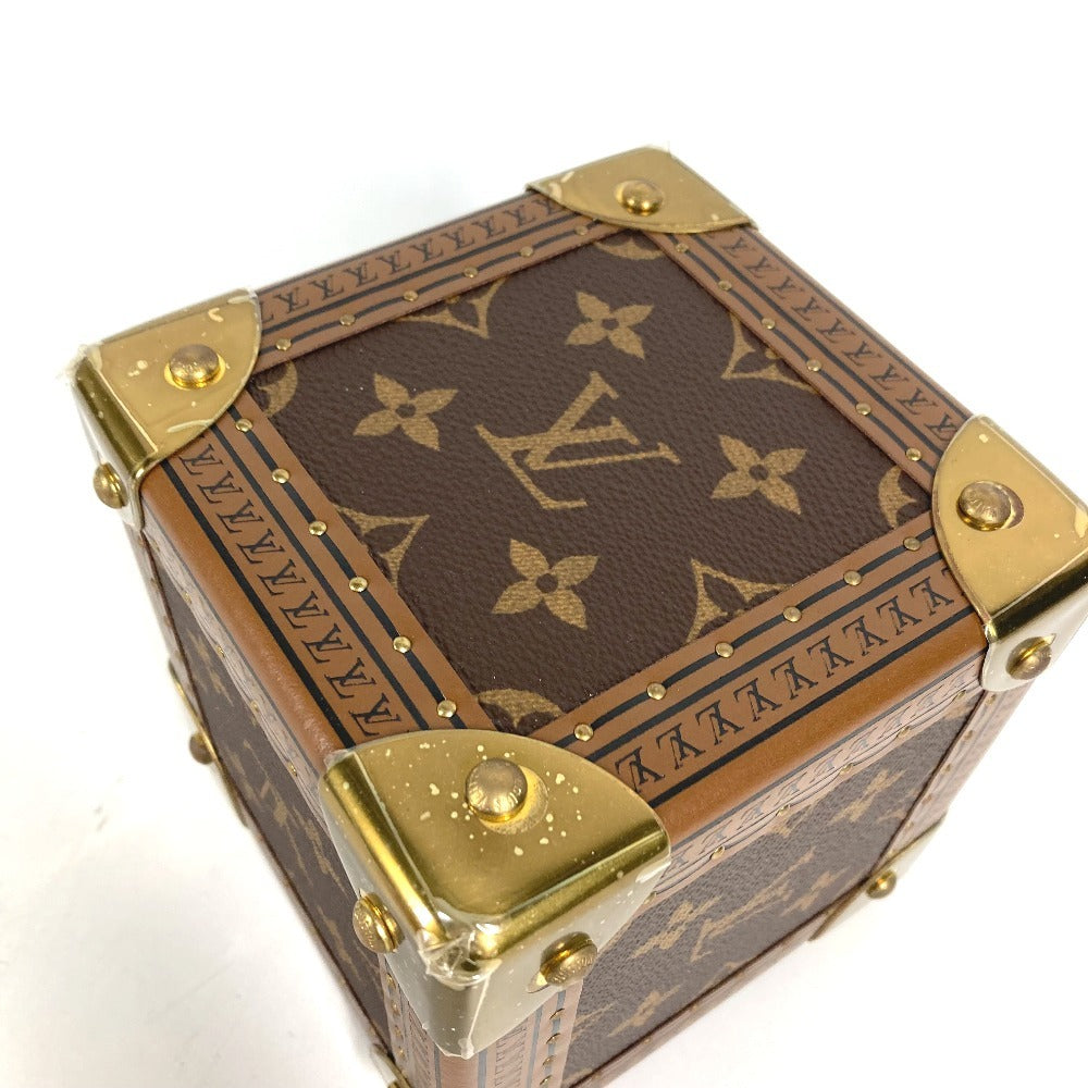 LOUIS VUITTON 不明 Monogram Large Cube Dice Ornament interior object MonogramCanvas Brown Used