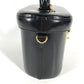VERSACE vintage Sunburst logo bag vanity bag Hand Bag Leather Gold/Black Used