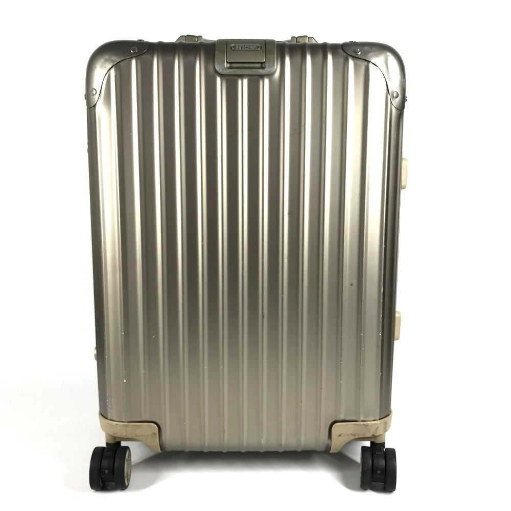 RIMOWA 920.52 suitcase Topaz Trunk 4-Wheel Travel Bag Carry Bag Titanium Gold Used