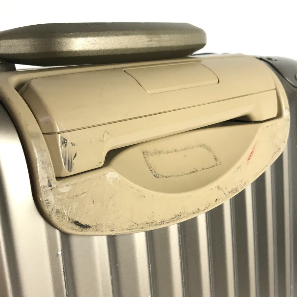 RIMOWA 920.52 suitcase Topaz Trunk 4-Wheel Travel Bag Carry Bag Titanium Gold Used