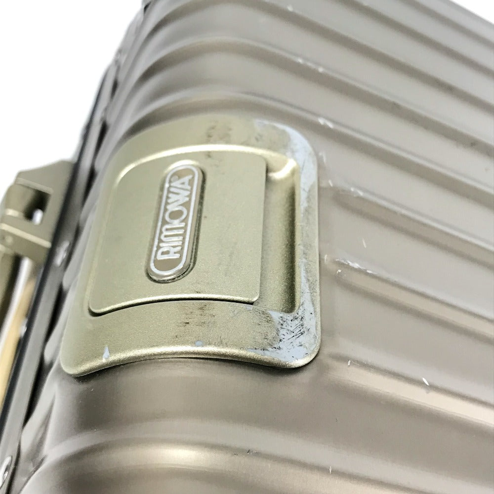 RIMOWA 920.52 suitcase Topaz Trunk 4-Wheel Travel Bag Carry Bag Titanium Gold Used