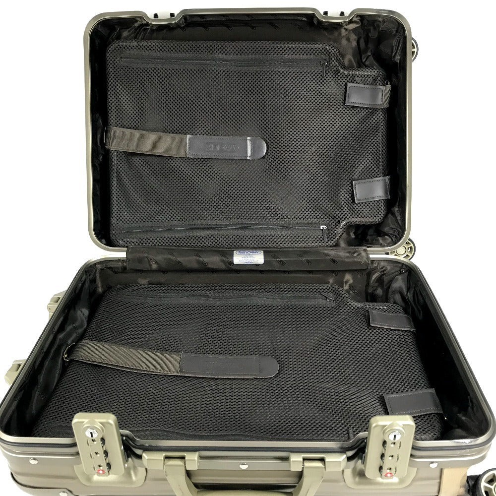 RIMOWA 920.52 suitcase Topaz Trunk 4-Wheel Travel Bag Carry Bag Titanium Gold Used