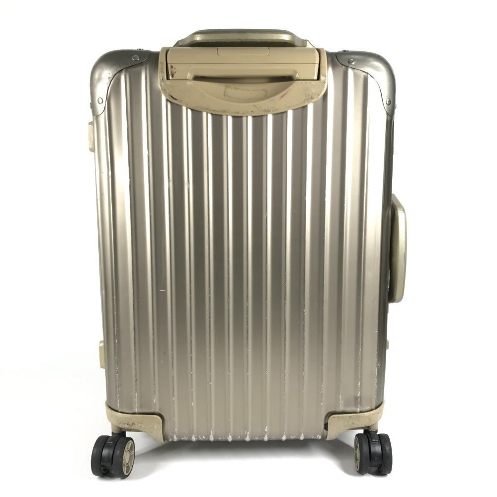 RIMOWA 920.52 suitcase Topaz Trunk 4-Wheel Travel Bag Carry Bag Titanium Gold Used