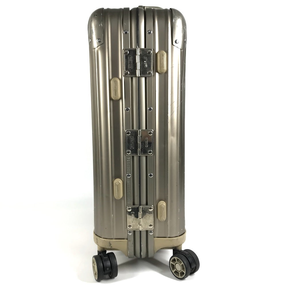 RIMOWA 920.52 suitcase Topaz Trunk 4-Wheel Travel Bag Carry Bag Titanium Gold Used