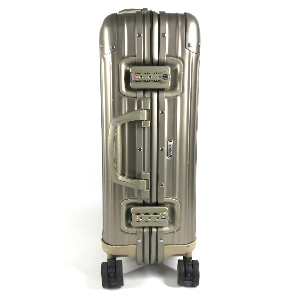RIMOWA 920.52 suitcase Topaz Trunk 4-Wheel Travel Bag Carry Bag Titanium Gold Used
