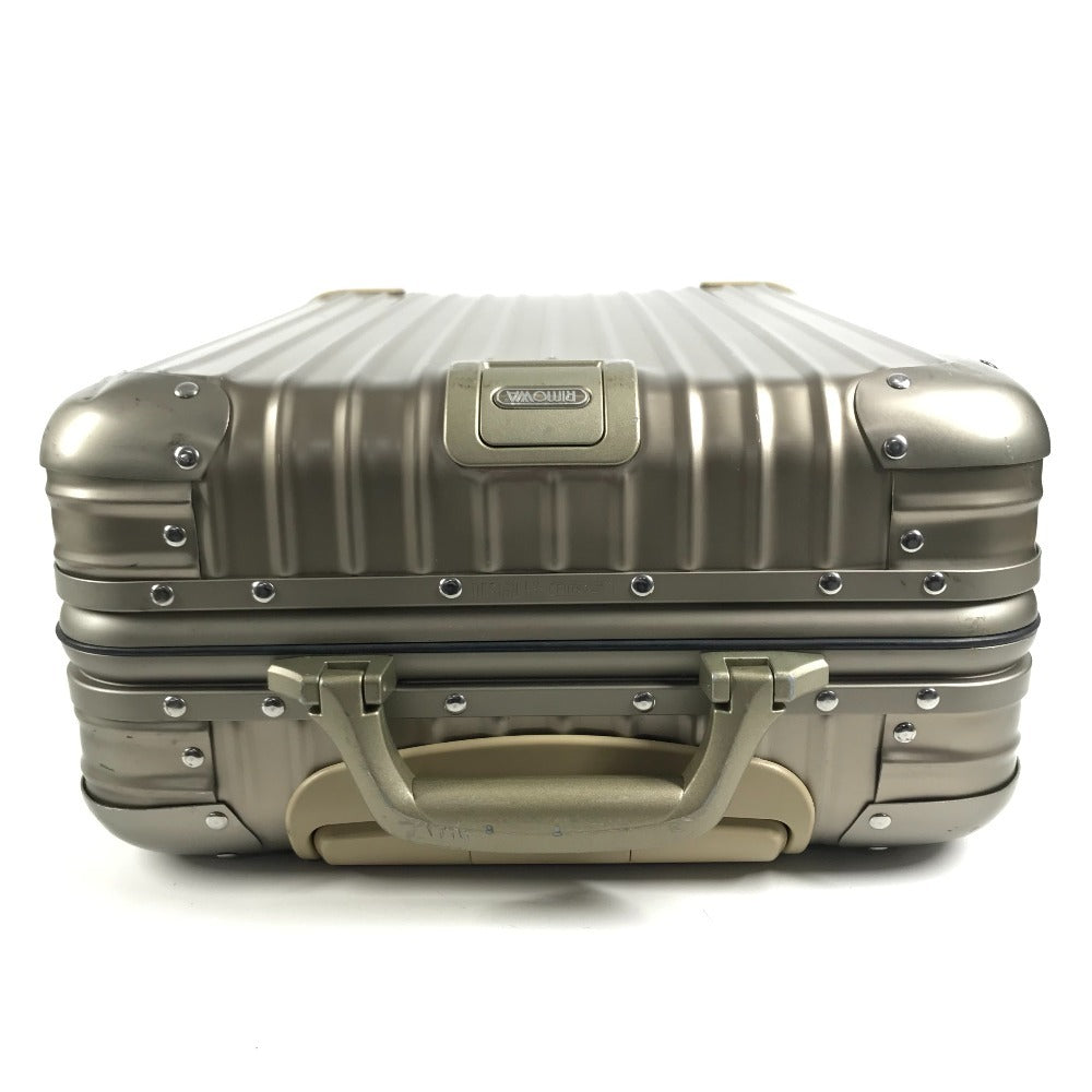 RIMOWA 920.52 suitcase Topaz Trunk 4-Wheel Travel Bag Carry Bag Titanium Gold Used