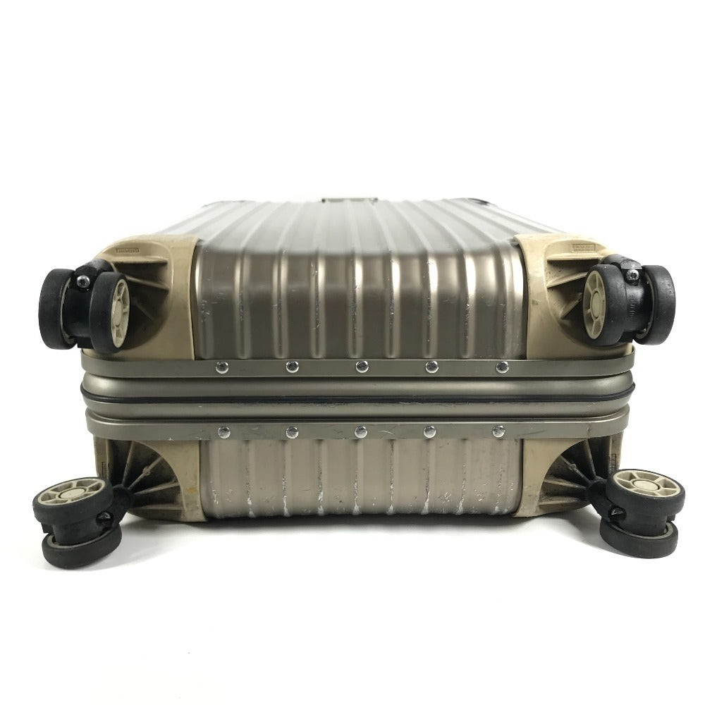 RIMOWA 920.52 suitcase Topaz Trunk 4-Wheel Travel Bag Carry Bag Titanium Gold Used