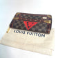 LOUIS VUITTON M63490 Transformed Damier Trompe-l'oeil Zippy Wallet, Round Zipper Long Wallet, Damier Canvas, Women's, Ebene Brown