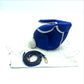 LOEWE Rabbit Motif Animal Macrame Charm Key Bag Leather Mini Shoulder Bag Coin Case Women's Blue Blue x White