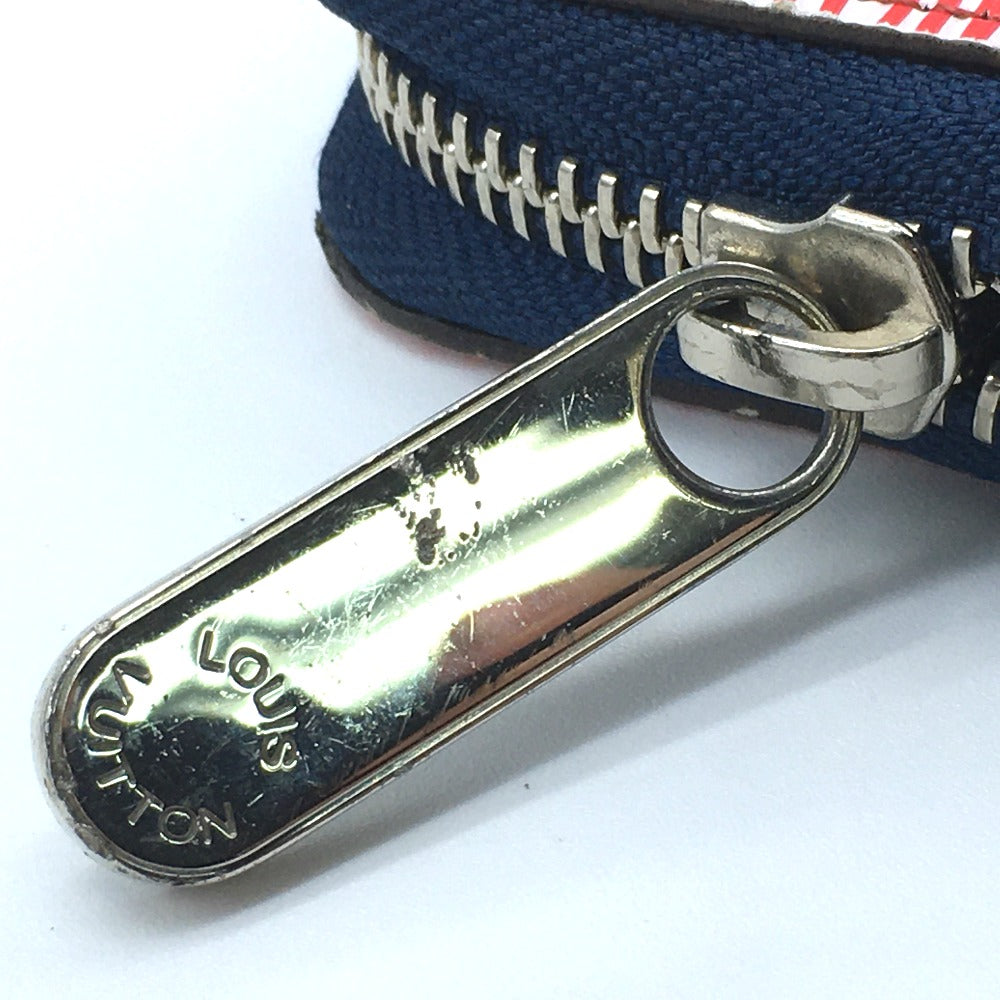 LOUIS VUITTON M64078 エピ デニム ジッピーウォレット ラウンドファスナー 長財布 エピレザー レディース ルージュ レッド系