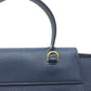 CELINE 176103ZVA.07DS Flap Belt Bag, Mini Bag, Semi-Shoulder Bag, Handbag, Calfskin, Women's, Deep Sea Blue, Navy