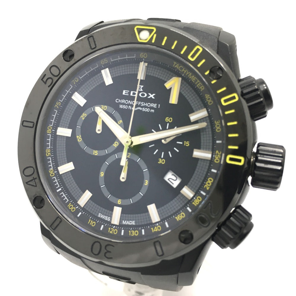 EDOX 10221-37N クロノオフショア1 クロノグラフ クオーツ 腕時計 SS メンズ ブラック