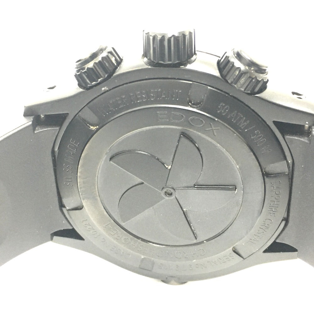 EDOX 10221-37N クロノオフショア1 クロノグラフ クオーツ 腕時計 SS メンズ ブラック