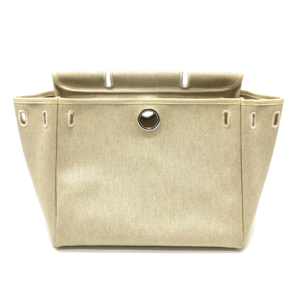 HERMES Airbag Ad PM 2-Way Backpack with Spare Bag, Leather, Women's, Natural Beige