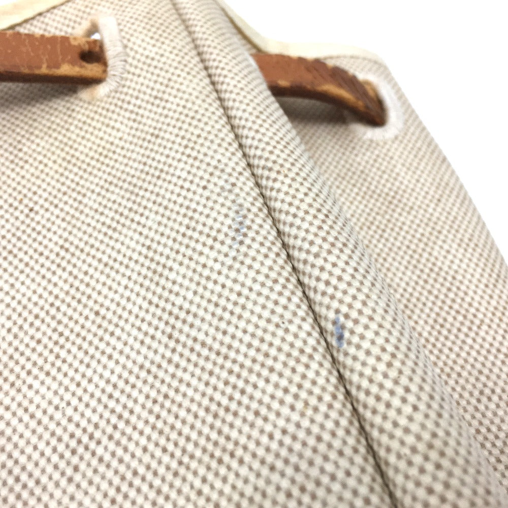HERMES Airbag Ad PM 2-Way Backpack with Spare Bag, Leather, Women's, Natural Beige