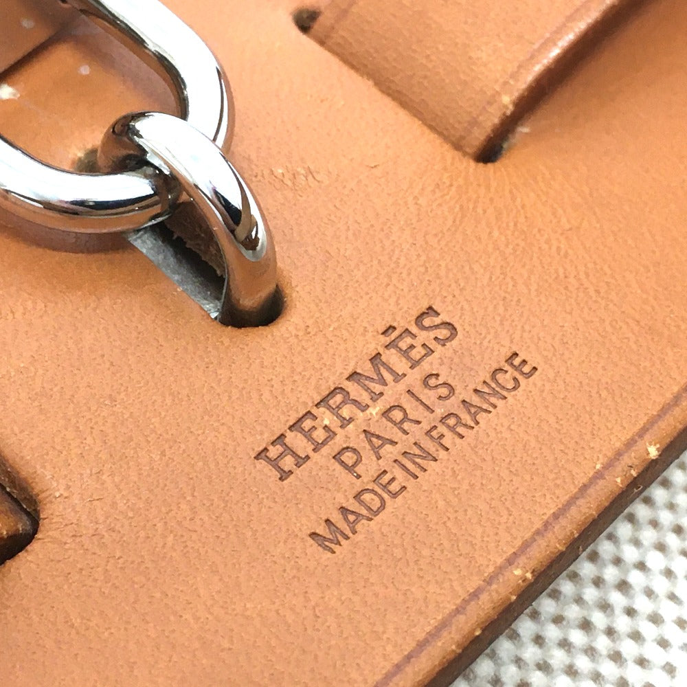 HERMES Airbag Ad PM 2-Way Backpack with Spare Bag, Leather, Women's, Natural Beige