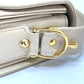 CELINE Carriage Hardware Vintage Shoulder Bag, Leather, Women's, Beige with Gold Hardware
