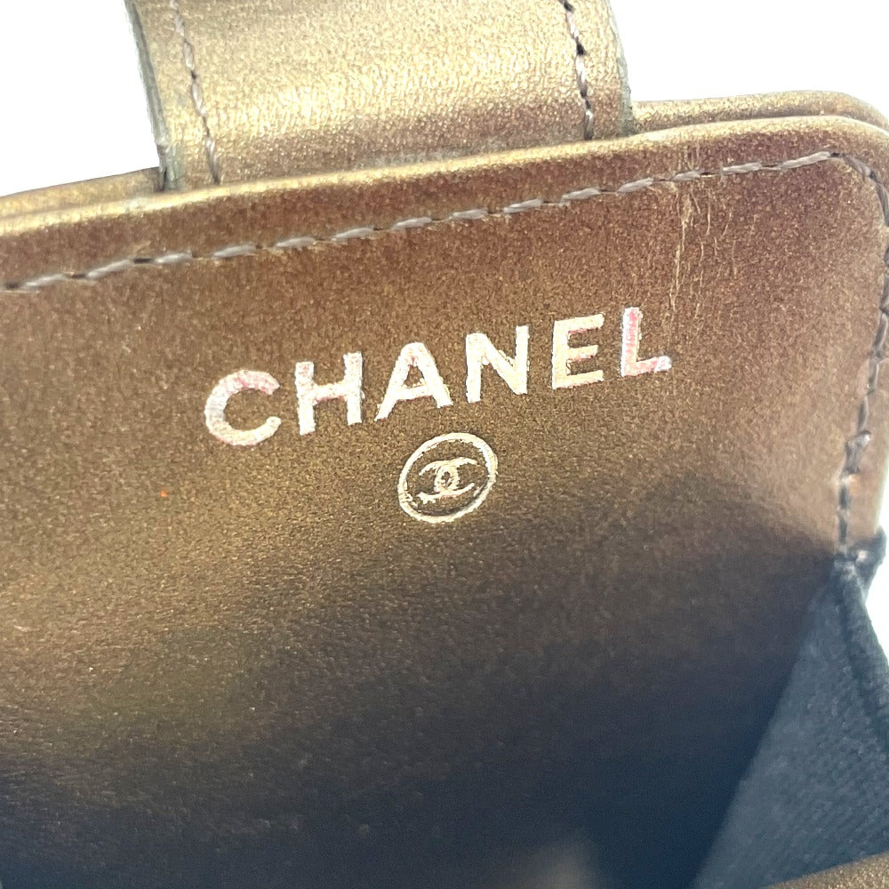 CHANEL A32475 06A Matelasse Paris New York Multi-Case Mini Chain Shoulder Bag, Leather, Women's, Gold and Silver Hardware