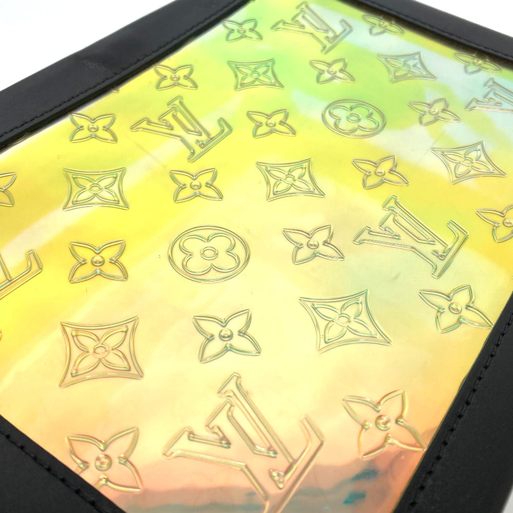 LOUIS VUITTON M55932 Monogram Prism Soft Trunk Shoulder Bag in Black Leather with Hologram Pattern