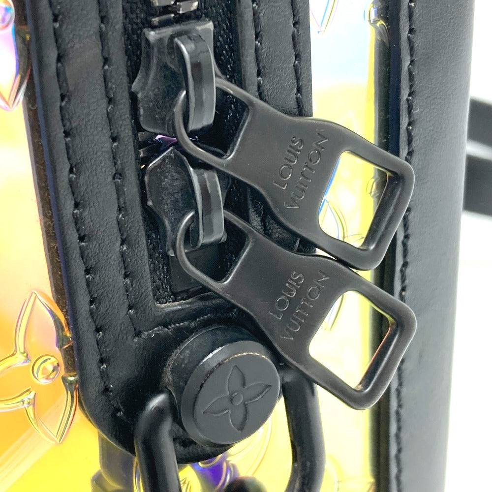 LOUIS VUITTON M55932 Monogram Prism Soft Trunk Shoulder Bag in Black Leather with Hologram Pattern