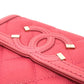 CHANEL AP0375 CC フィリグリー マトラッセ 中長財布 3つ折り財布 キャビアスキン レディース ピンク系