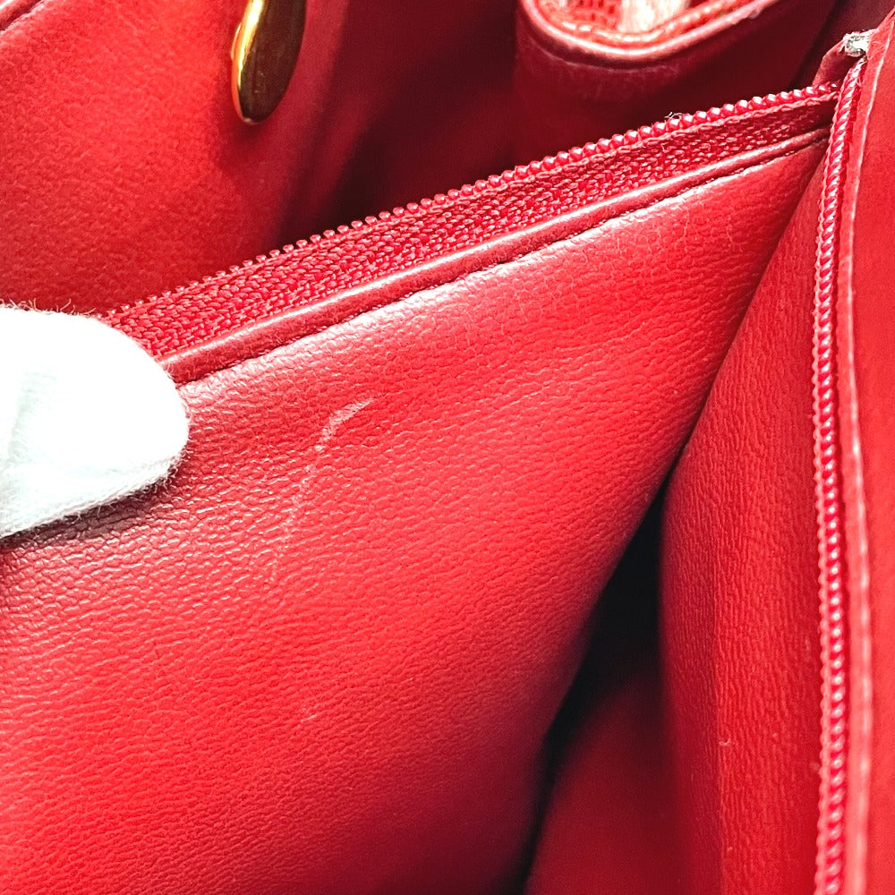CHANEL CC ココマーク ボールチャーム カバン トートバッグ ショルダーバッグ キャビアスキン レディース レッド