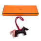 HERMES Rodeo PM Keychain with Horse Cheval Charm and Bag Charm by Anjou Milo, Women's, Rose Sakura/Rouge Serie Brown