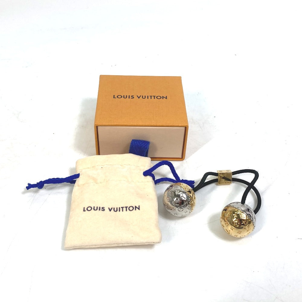 LOUIS VUITTON M80266 ナノグラム シュシュ プラネットLV ヘアゴム ゴム レディース ゴールド／シルバー