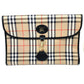 BURBERRY ロゴ チェック カバン ポーチ クラッチバッグ キャンバス/レザー ユニセックス ベージュ