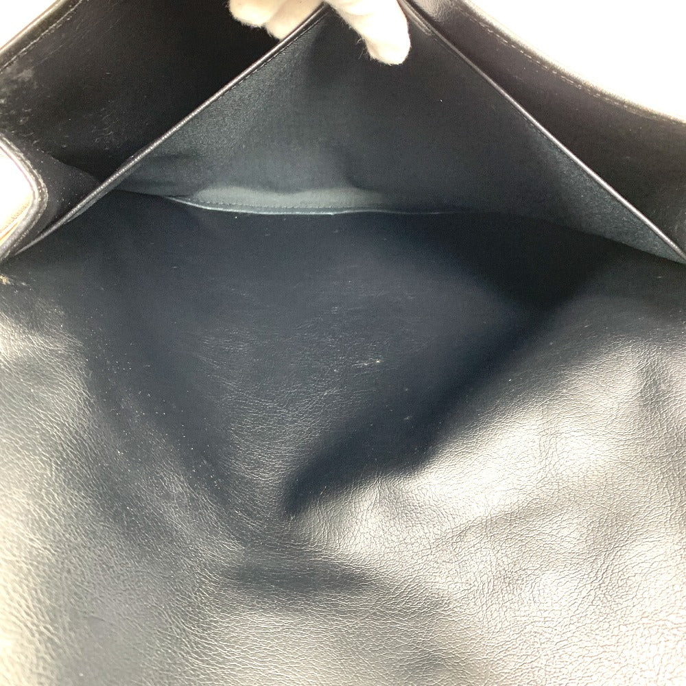 BURBERRY ロゴ チェック カバン ポーチ クラッチバッグ キャンバス/レザー ユニセックス ベージュ