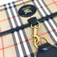 BURBERRY ロゴ チェック カバン ポーチ クラッチバッグ キャンバス/レザー ユニセックス ベージュ