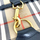 BURBERRY ロゴ チェック カバン ポーチ クラッチバッグ キャンバス/レザー ユニセックス ベージュ