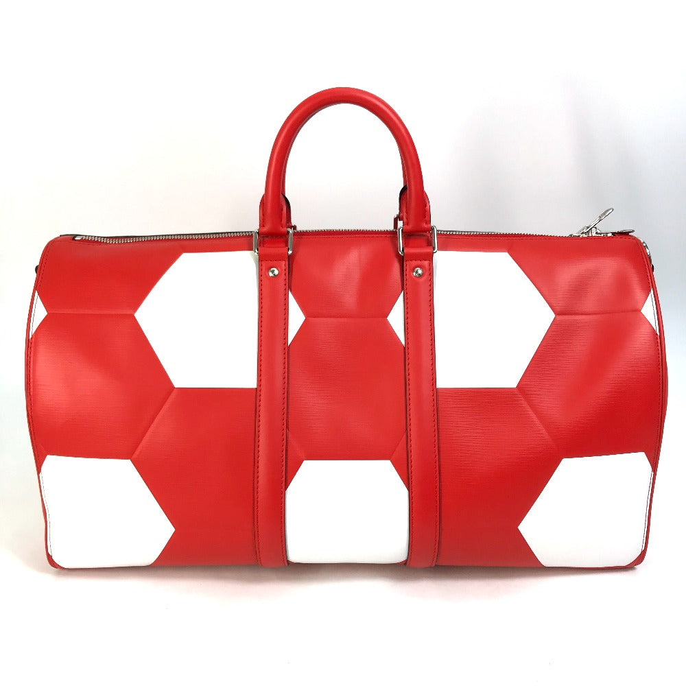 LOUIS VUITTON M52121 エピ 2018FIFAワールドカップ サッカーボール キーポルバンドリエール50 2WAYバッグ ボストンバッグ エピレザー メンズ レッド