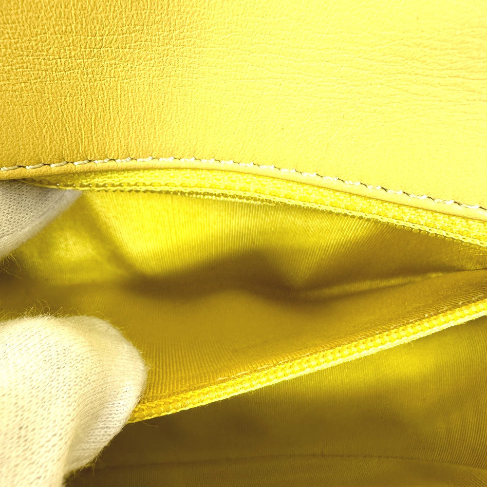 CHANEL CC ココマーク ステッチ マトラッセ チェーン 2WAY ハンドバッグ 斜め掛け ショルダーバッグ カーフスキン レディース イエロー系 - brandshop-reference