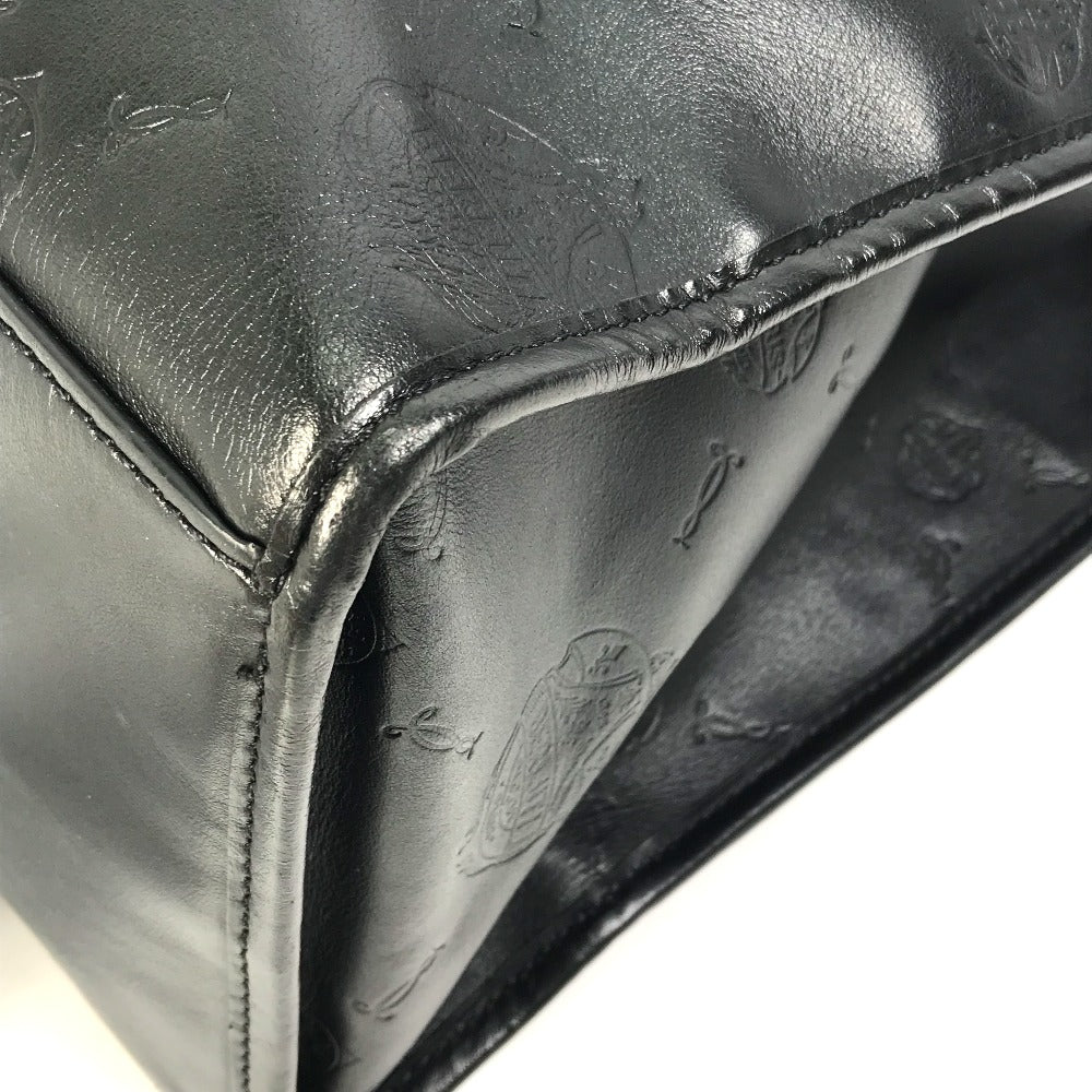 Berluti Logo Uris Small 2-Way Business Tote Bag in Black Leather for Men