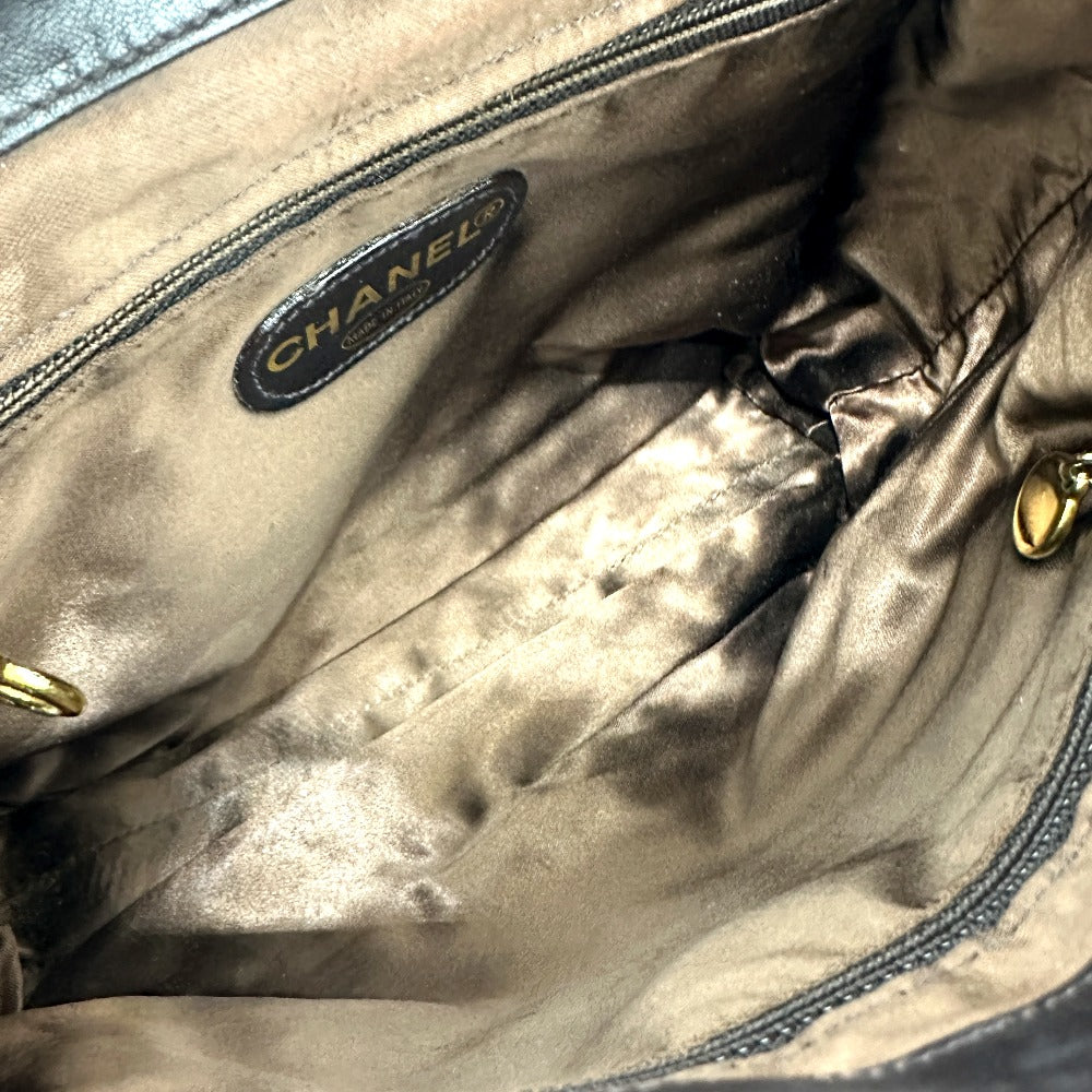 CHANEL CC ココマーク マトラッセ キルティング チェーン バックパック カバン リュックサック ラムスキン レディース ブラウン - brandshop-reference