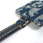Dior Trotter CD Logo Keychain Bag Charm Key Ring Charm Canvas/Leather Women's Navy