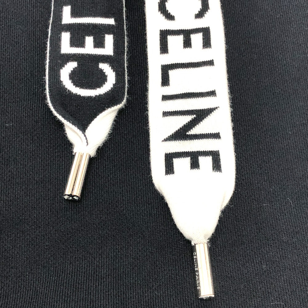 CELINE 2Y468670Q ロゴ紐 フード フーディー スウェット アパレル パーカー コットン メンズ ブラック - brandshop-reference