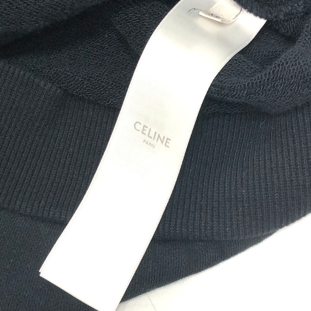 CELINE 2Y468670Q ロゴ紐 フード フーディー スウェット アパレル パーカー コットン メンズ ブラック - brandshop-reference