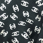 CHANEL Ribbon Coco Mark Hair Accessory, 23 Pieces, Silk Scrunchie, Women's, Black and White