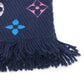 LOUIS VUITTON M70899 Monogram Echarpe Logomania Rainbow Wool Scarf for Women in Navy and Pink