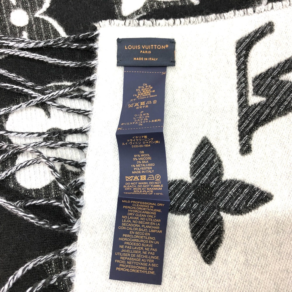 LOUIS VUITTON M78159 エシャルプ LV エセンシャル シャイン ストール マフラー ウール レディース ブラック - brandshop-reference